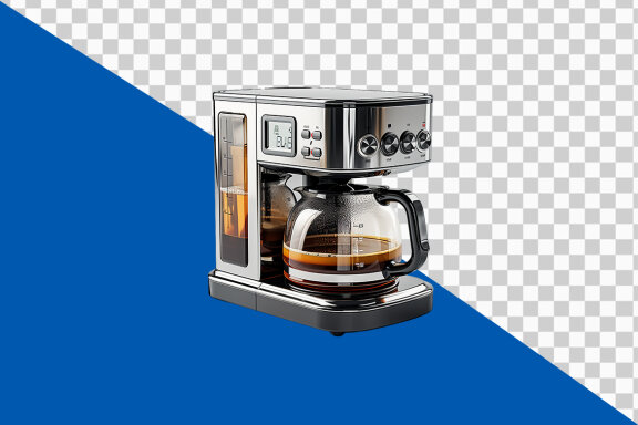 Coffee making machine transparent background PNG image 