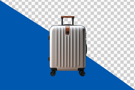 Travel suitcase on transparent background PNG image