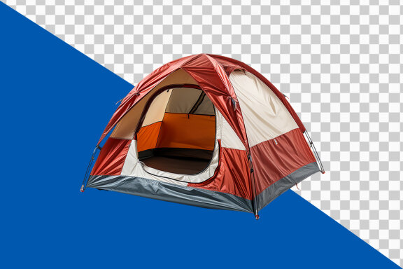 Touristic tent on transparent background PNG image