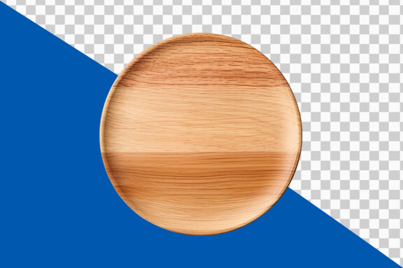 Wooden plate on transparent background PNG image