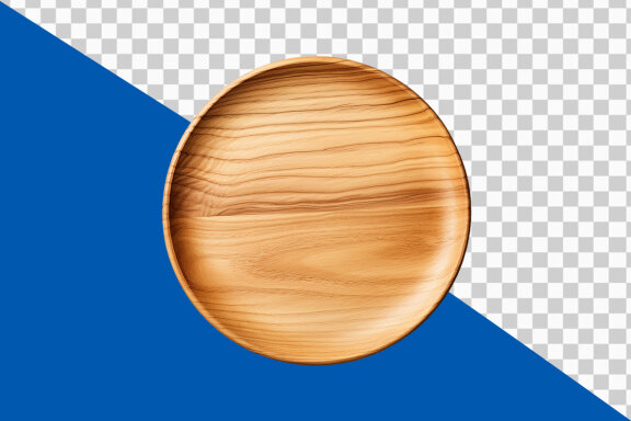 Wooden plate on transparent background PNG image