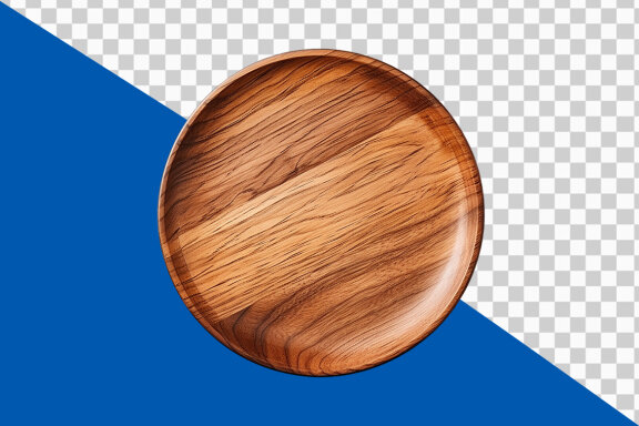 Wooden plate on transparent background PNG image