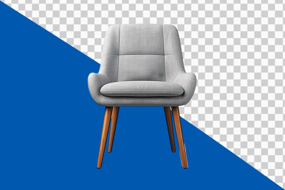 Leather armchair on transparent background PNG image