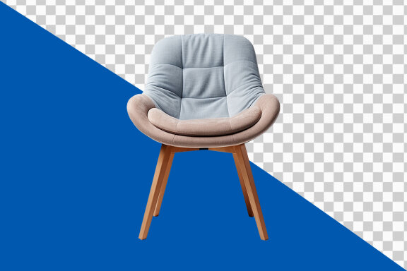 Leather armchair on transparent background PNG image