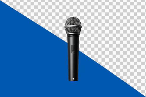 Microphone on transparent background PNG image