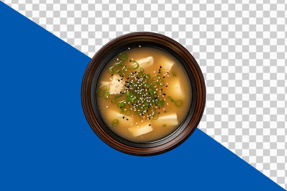 Miso Soup in a Bowl on transparent background PNG image 