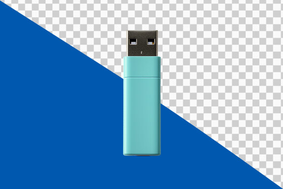 USB flash drive isolated on transparent background PNG image