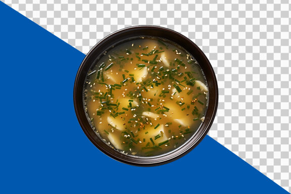 Miso Soup in a Bowl on transparent background PNG image 