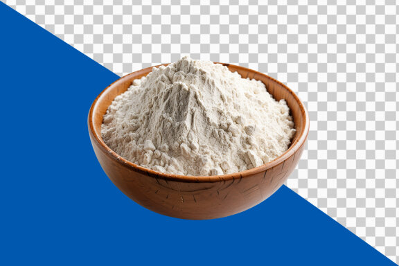 Flour in bowl on transparent background PNG image