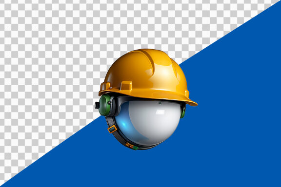 Construction helmet on transparent background PNG image