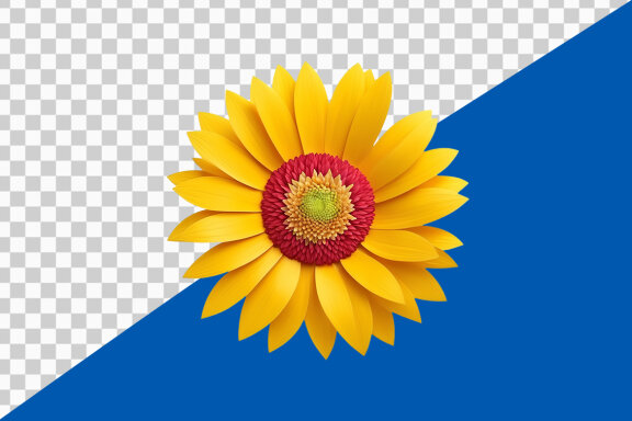 Yellow gerber daisy on transparent background PNG image