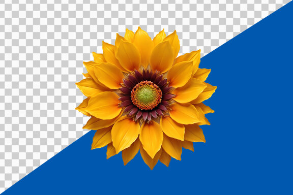 Yellow gerber daisy on transparent background PNG image