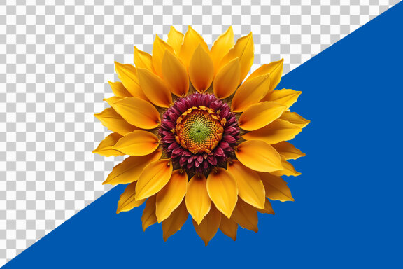 Yellow gerber daisy on transparent background PNG image