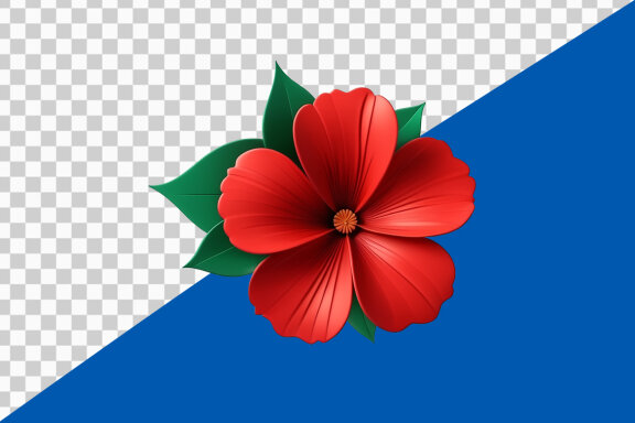 Red hibiscus flower on transparent background PNG image Free