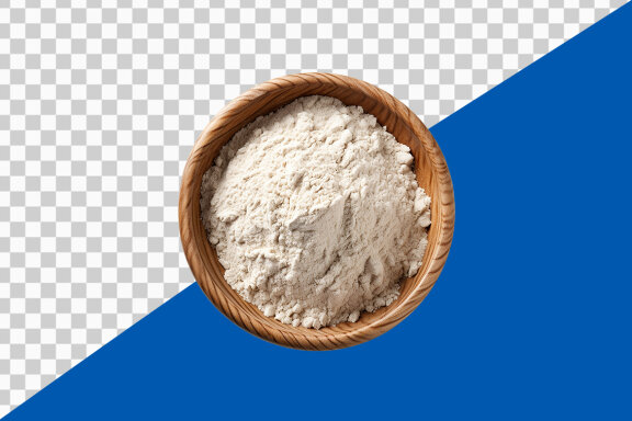 Flour in bowl on transparent background PNG image