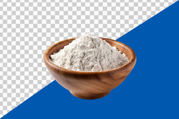 Flour in bowl on transparent background PNG image
