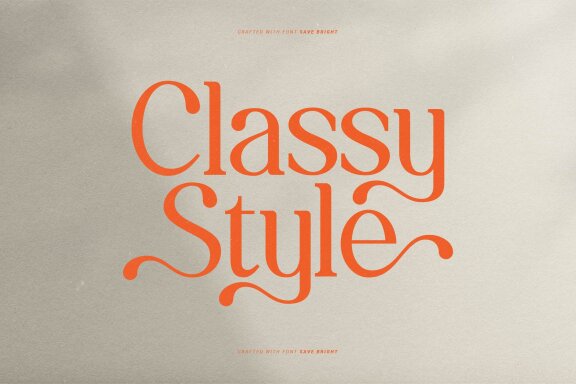 Save Bright | Classy Serif Font
