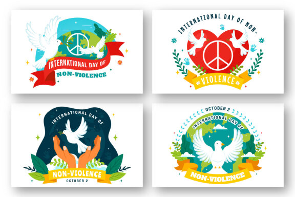 12 International Day of Non-Violence Illustration