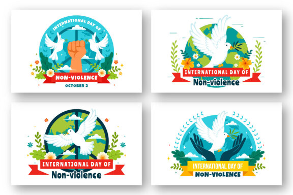 12 International Day of Non-Violence Illustration