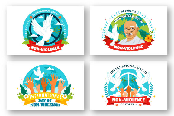 12 International Day of Non-Violence Illustration