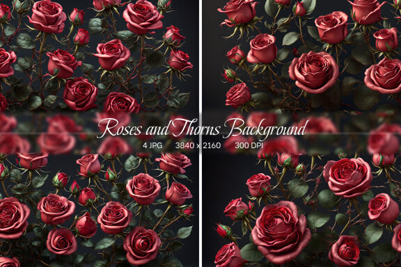 Roses and Thorns Background