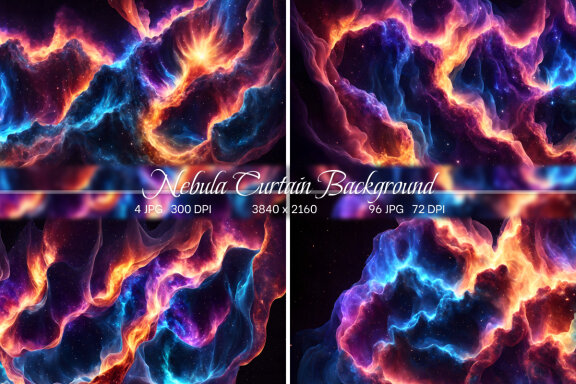 Nebula Curtain Background