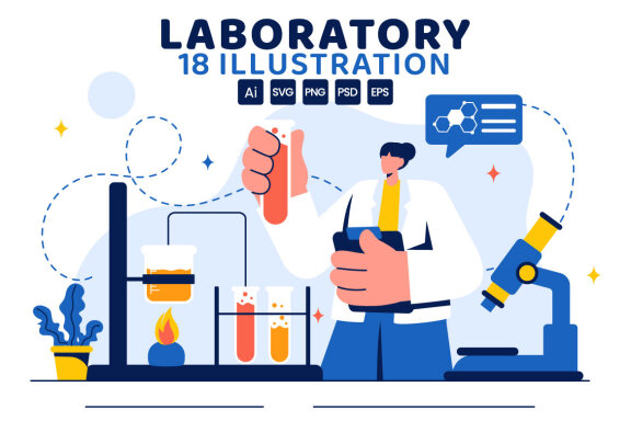 18 Laboratory Science Illustration