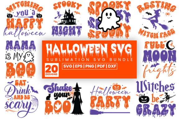 Halloween Sublimation SVG Bundle | Halloween Spooky Season Craft SVG 