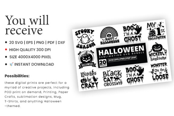 FREE Halloween Sublimation SVG Bundle