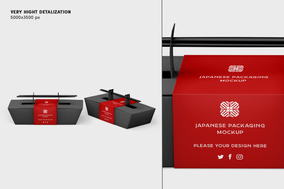 Japanese Packaging Mockup Set