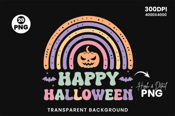 Halloween Retro Pastel Color Sublimation SVG Bundle | Halloween Spooky Season Craft SVG 