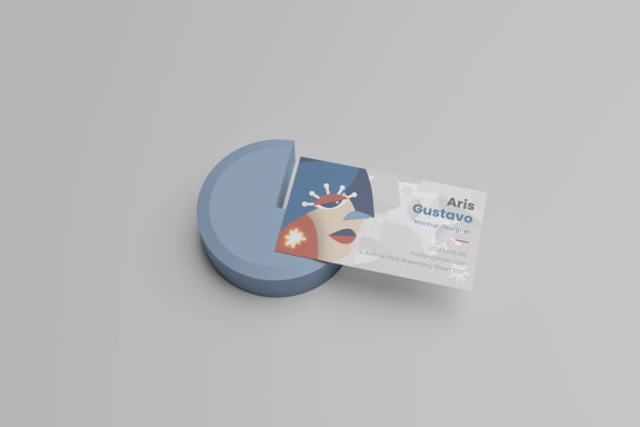 Single Business Card Mockup