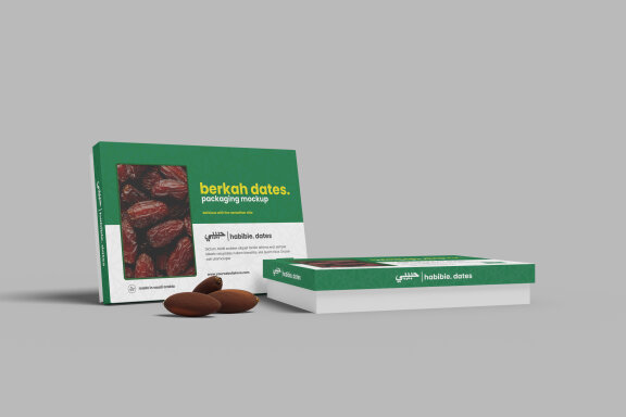 Minimalist Dates Packaging Mockup