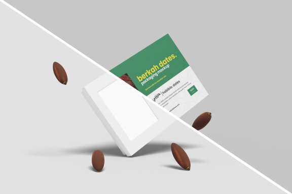 Floating Dates Packaging Mockup