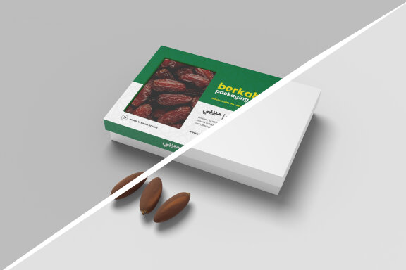 Perspective Dates Packaging Mockup