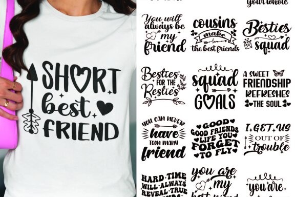 Best Friends SVG, Friend Svg shirt, Friendship Quotes SVG Cut Files, Friendship Svg Bundle, Bestie Bundle SVG, Friendship Quotes svg