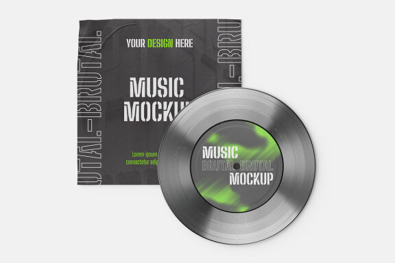 Vinyl Disc Mockup Set