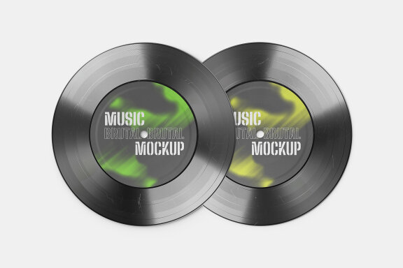 Vinyl Disc Mockup Set