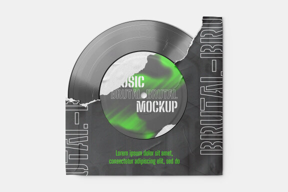 Vinyl Disc Mockup Set
