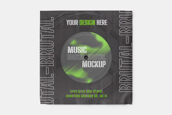 Vinyl Disc Mockup Set