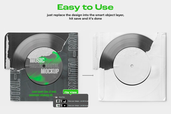 Vinyl Disc Mockup Set