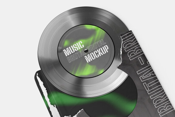 Vinyl Disc Mockup Set