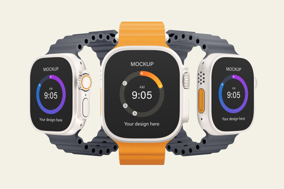 Apple Watch Ultra Mockup Set
