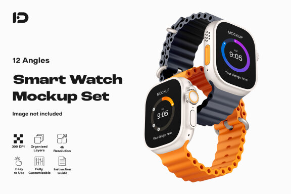 Apple Watch Ultra Mockup Set