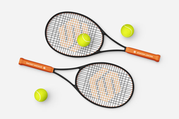 Tennis Racket Mockup Set