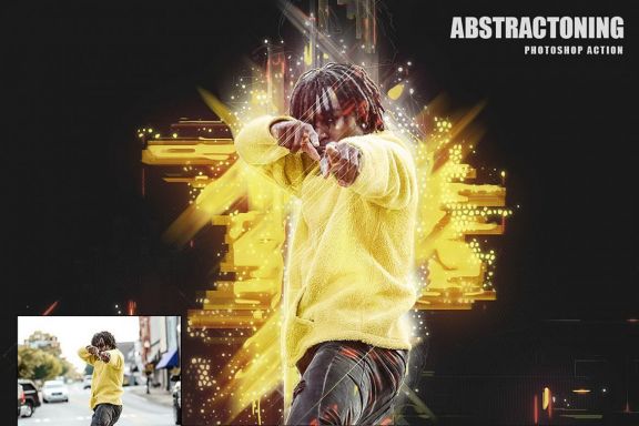 Abstractoning Photoshop Action