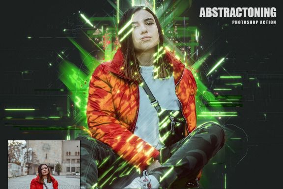 Abstractoning Photoshop Action