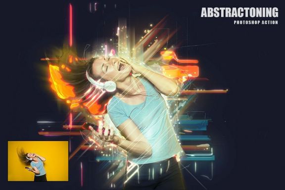 Abstractoning Photoshop Action