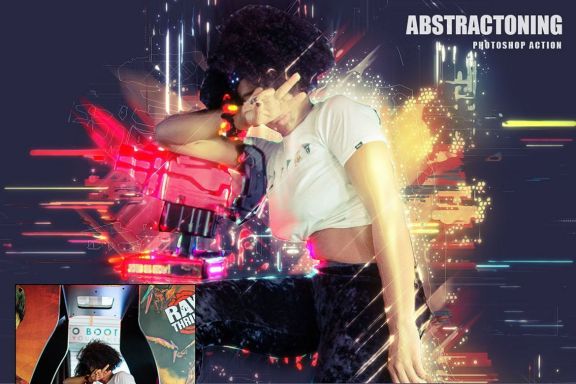 Abstractoning Photoshop Action
