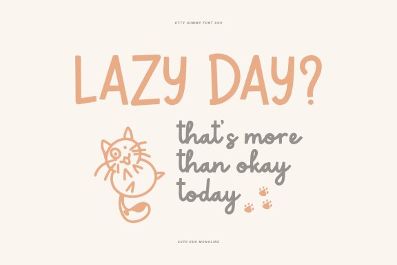 Ktty Gummy | Cute Font Duo